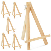 Juvale 6-Pack Wooden Easel Mini Easel Stands and Place Card Indepere til Table Top Artwork Display Invitationer Fotos Fest favoriserer DIY Arts a