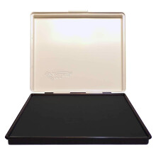 Uimprint extra groot 8'' x 12'' industri?e rubberen stempelkussen in metalen behuizing, zwart stempelkussen