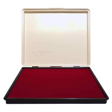 Uimprint extra groot 8'' x 12'' industri?e rubberen stempelinktkussen in metalen behuizing rood stempelkussen