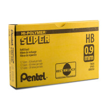 Pentel Super Hi-Polymeer lood 0,9 mm medium HB 30 stuks/buis doos van 12 (C29-HB)