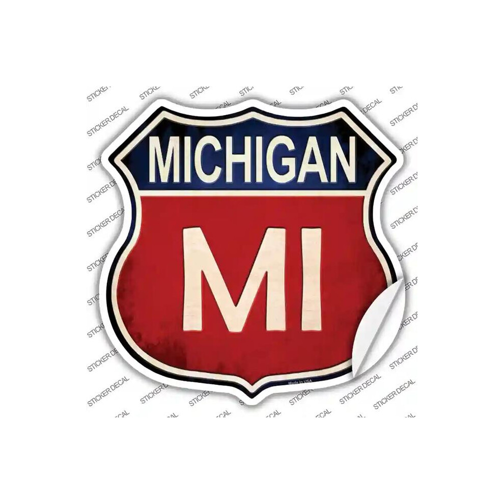 Smart Blonde Hs-517S-S Michigan Novelty Highway Shield Sticker Decal - Small 731997861243