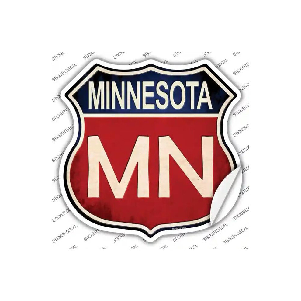 Smart Blonde Hs-518S-S Minnesota Novelty Highway Shield Sticker Decal - Small 731997861267
