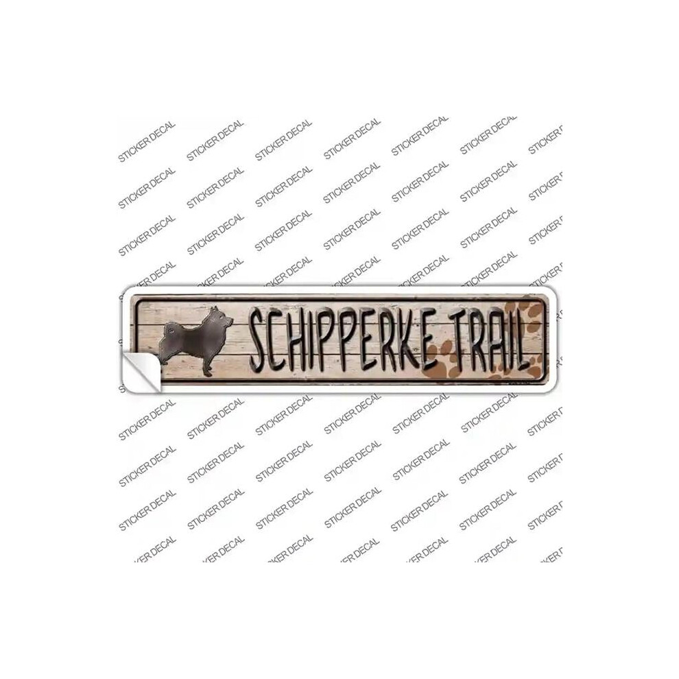 Smart Blonde K-083S-L Schipperke Trail Novelty Narrow Sticker Decal - Large 731997861465