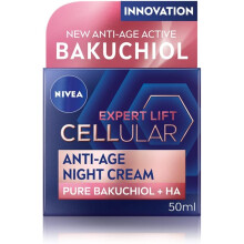 NIVEA Cellular Expert Lift Anti-Age Night Cream (50ml), Anti-Wrinkle Night Cream with Pure Bakuchiol, Night Face Cream Containing Hyaluronic Acid,