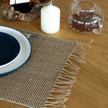 Natural Placemats and Coasters Seagrass Fringe Natural Placemat Natural