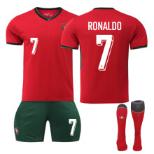 (22(120-130CM)) Comfortable 2425 Portugal Home RONALDO #7 Training Suit With Socks