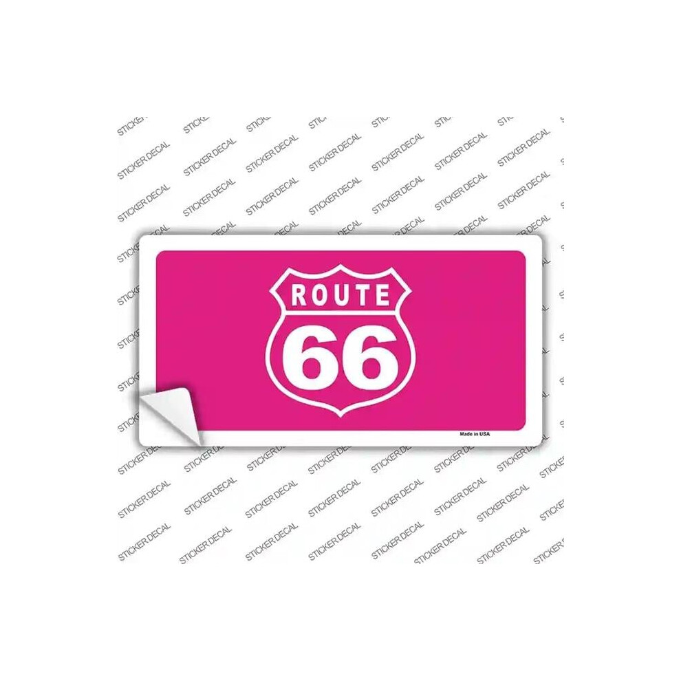 Smart Blonde Lp-025S-L Us Route 66 Novelty Sticker Decal - Large Pink 731997951913