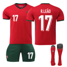 (S(165-170CM)) Comfortable 2425 Portugal Home R.LEÃO #17 Training Suit With Socks