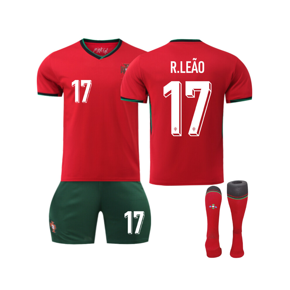 Qinyuchen (S(165-170Cm)) Comfortable 2425 Portugal Home R.leão #17 Training Suit With Socks