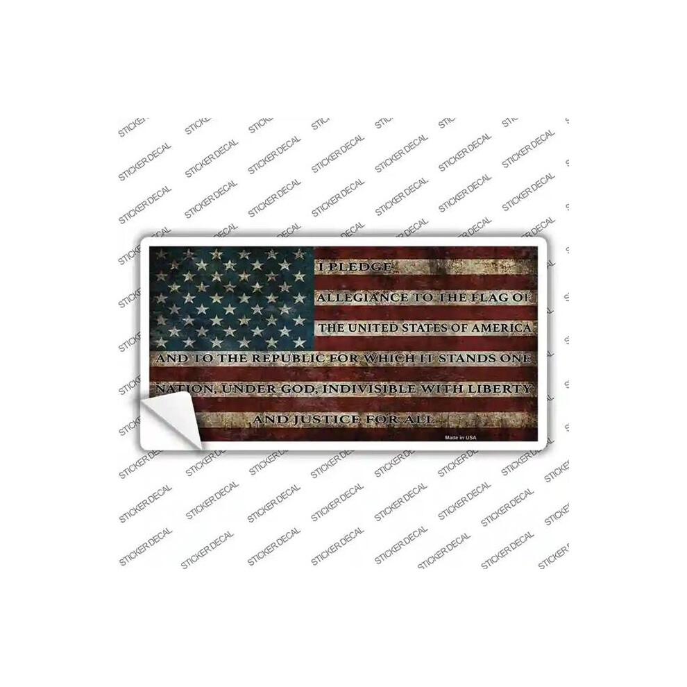 Smart Blonde Lp-13629S-L I Pledge Allegiance Flag Novelty Sticker Decal - Large 731997953047