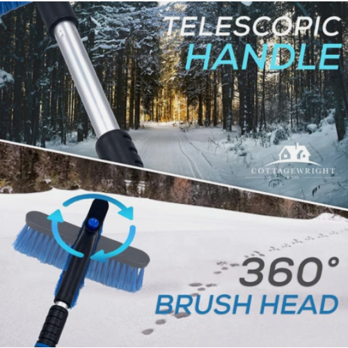 Ice Scraper for Car Snow Brush Van Window Telescopic Extendable 2