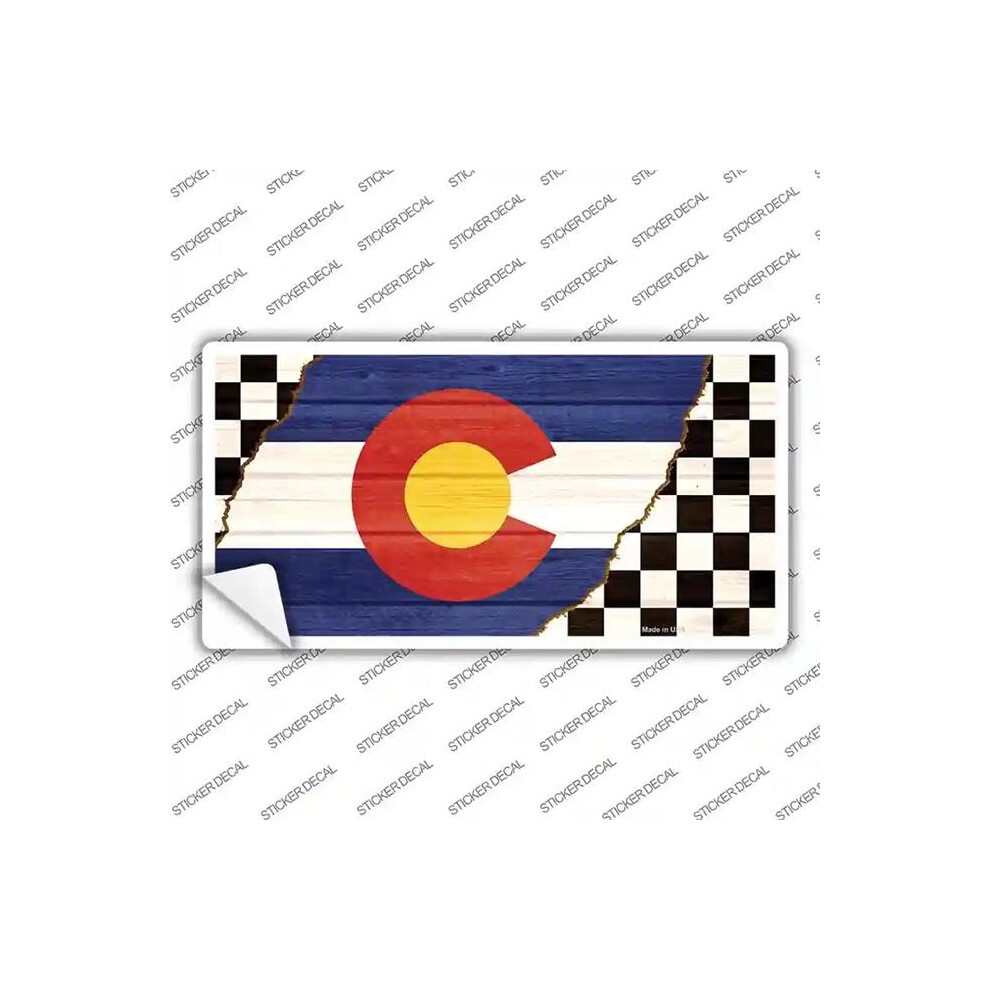 Smart Blonde Lp-13691S-L Colorado Racing Flag Novelty Sticker Decal - Large 731997953801