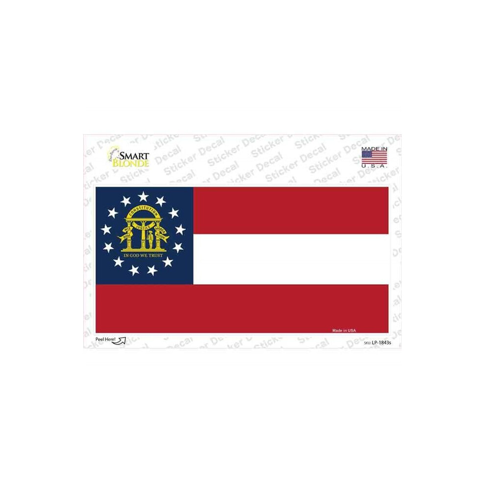 Smart Blonde Lp-1843S-M Georgia State Flag Novelty Sticker Decal - Medium 731997954365