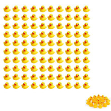 SOHAPY 100Pcs Patinhos de Borracha Amarelos Mini para Festa de Bebê, Brinquedos Flutuantes