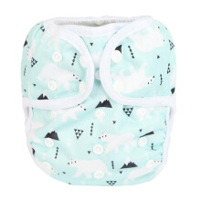 Sigzagor Baby-Stoffwindel  berhose, Einheitsgr    e, 3,6 kg bis 16,3 kg (Eisb  r)