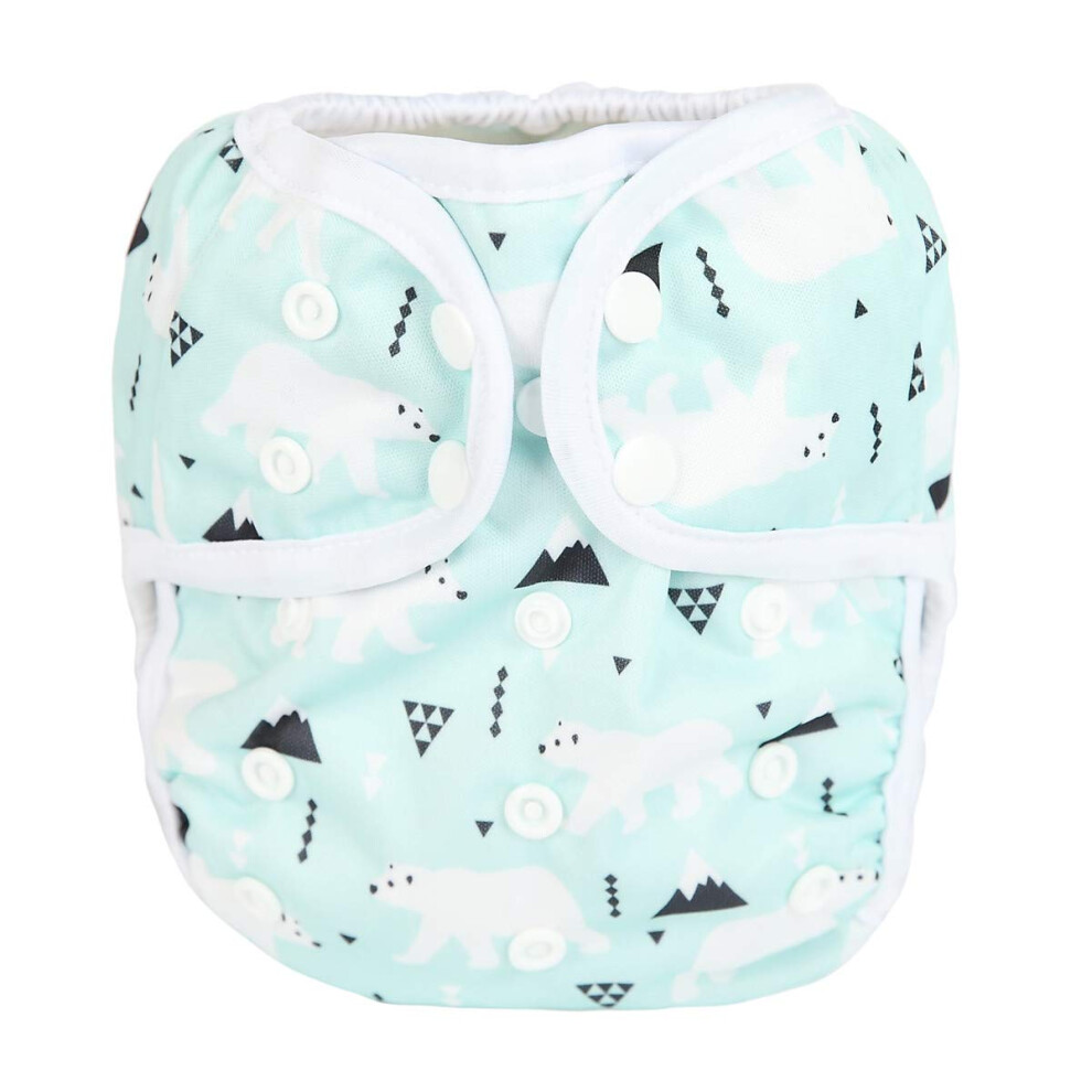 Sigzagor Baby Cloth Diaper Cover Nappy One Size 8Lbs To 36Lbs (Polar Bear)