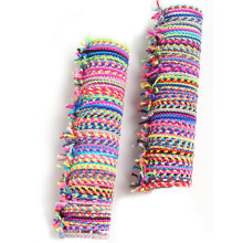 Braided Elastic Hair Ties Hair Ropes Rubber Bands Ponytail Holder Thick Thin Hair Scrunchies Accessories for Women Girls (Random Color) Pack of 100