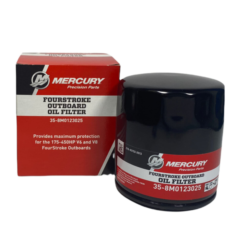 Filtre     huile neuf OEM Mercury Marine/Mercruise 175     300 CV V6 et V8 hors-bord 35-8M0123025