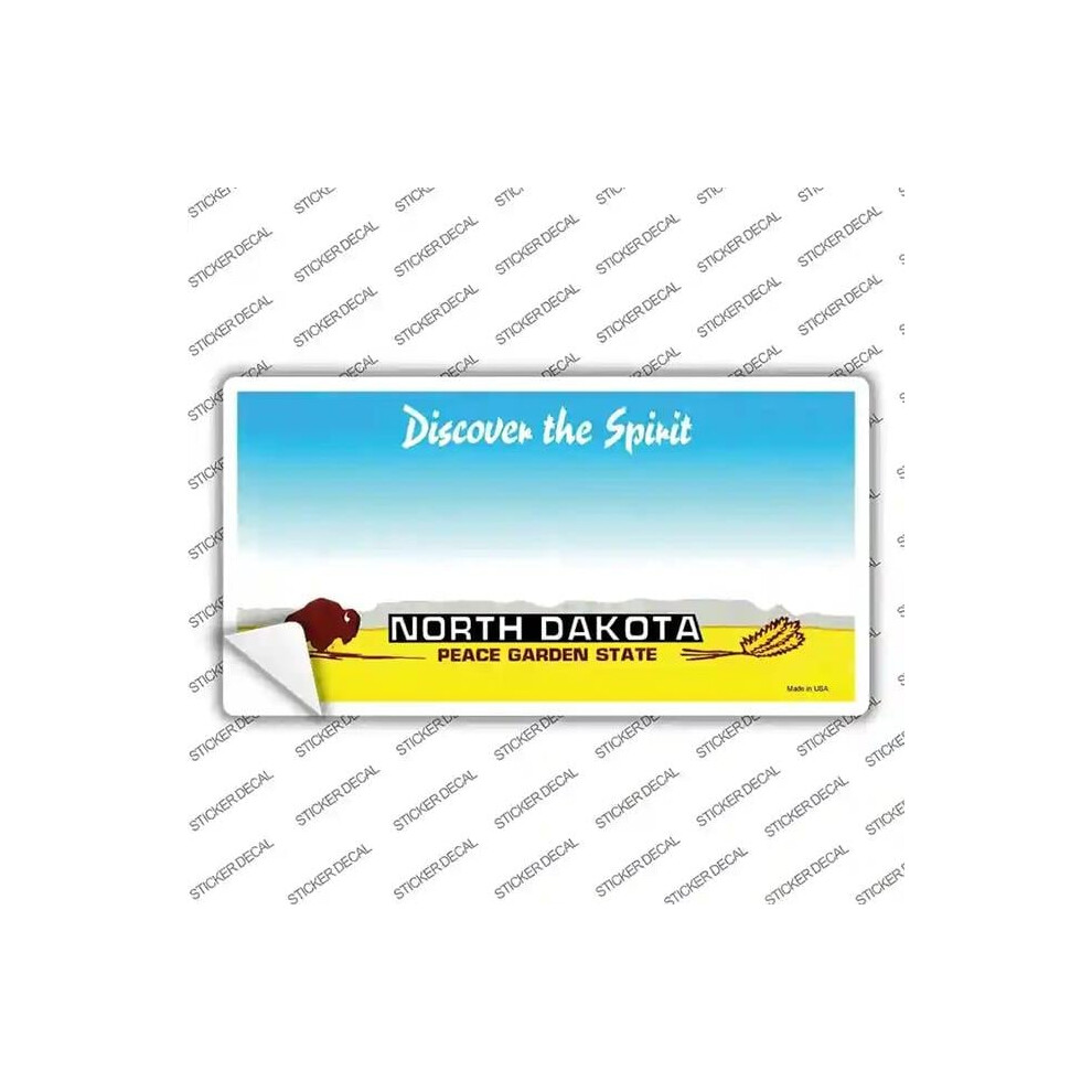 Smart Blonde Lp-2249S-L North Dakota State Blank Novelty Sticker Decal - Large 731997955553