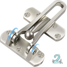 Verrouillage de porte pour la securite de la maison - Swing Bar Door Guard for Front and Inside Door Safetyproof Renforcement Door Stopper pour l