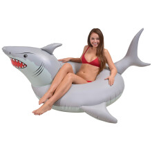 GoFloats 'Great White Bite' Shark Pool Float Party Tube - oppustelige fl?der Voksne og b?rn