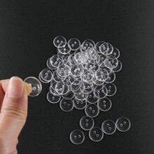 23/32""""(18 mm) Flatback harpiks klare knapper til syning DIY Craft Pakke med 100 stk (0,7 tommer gennemsigtig) Leekayer