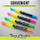 Pentel Pentel Twin Checker Dual-Tip Highlighter, Chisel Tip, Assorted Colors, 4-PK 2