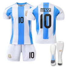 (26(140-150CM)) Comfortable 2425 Argentina Home MESSI #10 Training Suit With Socks