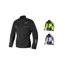 HWK Motorradjacke f  r Herren Adventure/Touring mit Cordura-Textilgewebe zum Motorradfahren und Aufprallschutzpanzerung (Schwarz Medium)