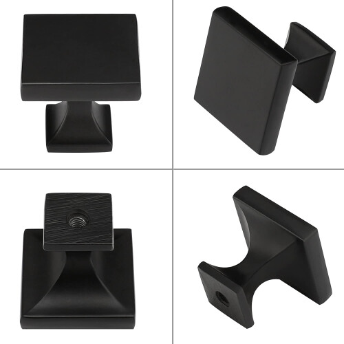 Peaha Black Knobs for Kitchen Cabinet Black Cabinet Knobs 6 Pack - PH6785BK Black Drawer Knobs Cabinet Hardware Black Knobs for Dresser Drawers 2