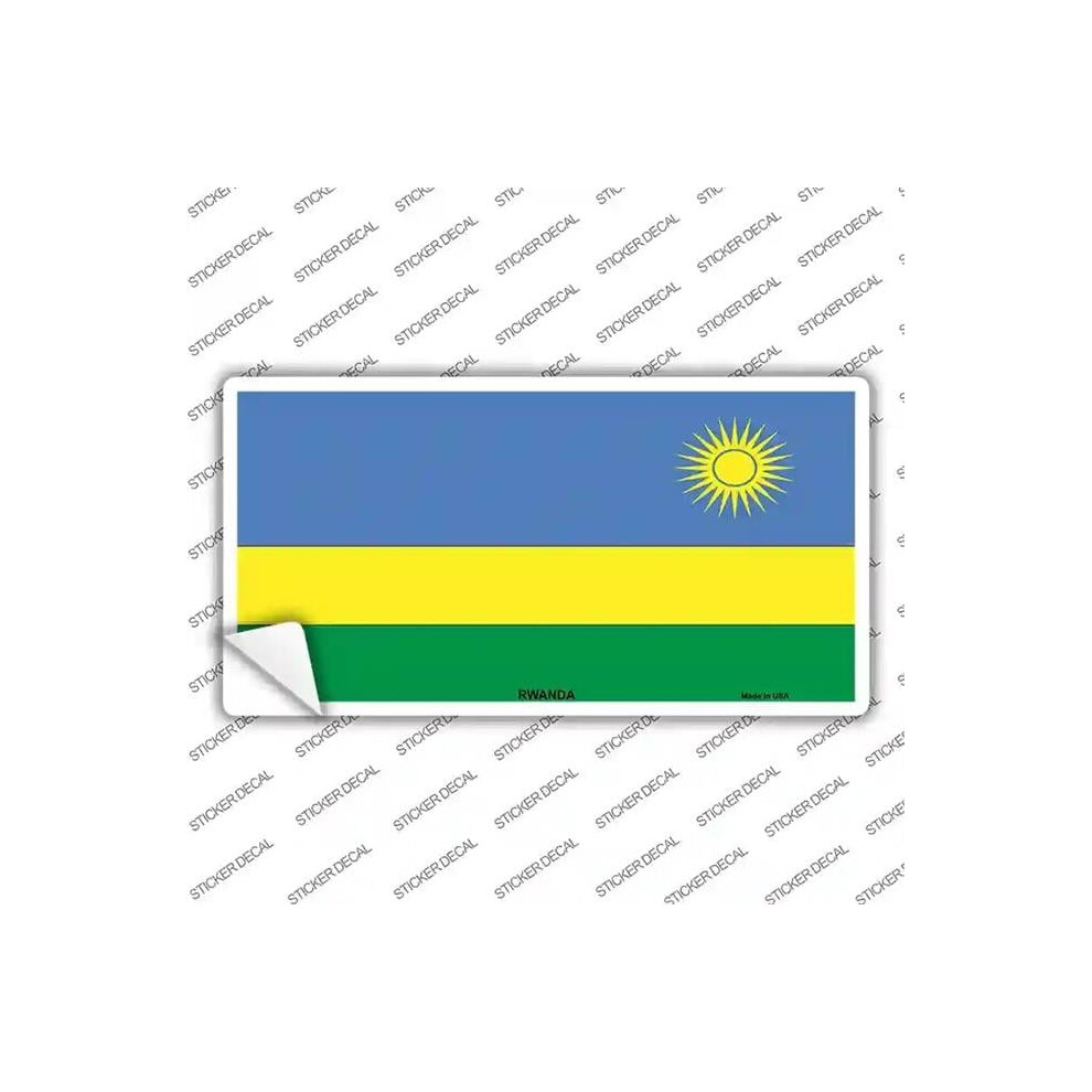 Smart Blonde Lp-4131S-S Rwanda Flag Novelty Sticker Decal - Small 731997957151