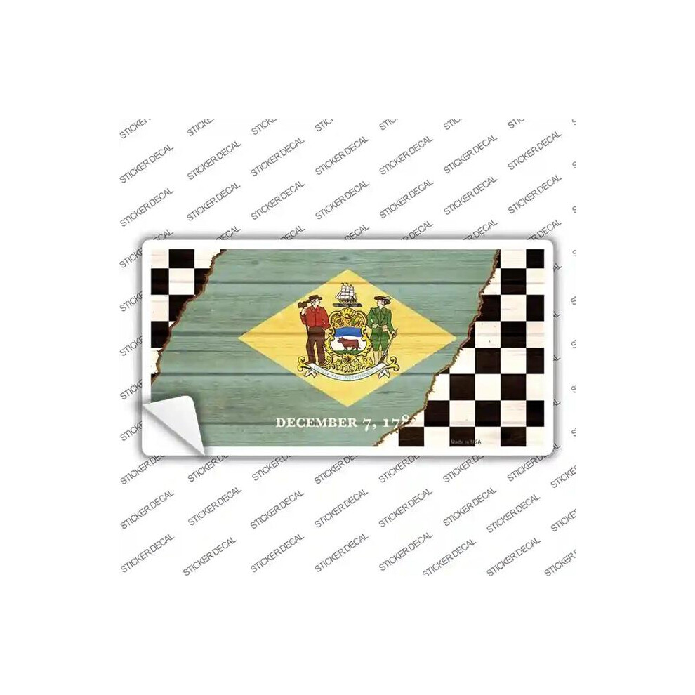 Smart Blonde Lp-13693S-Xl Delaware Racing Flag Novelty Sticker Decal - Extra Large 731997957519