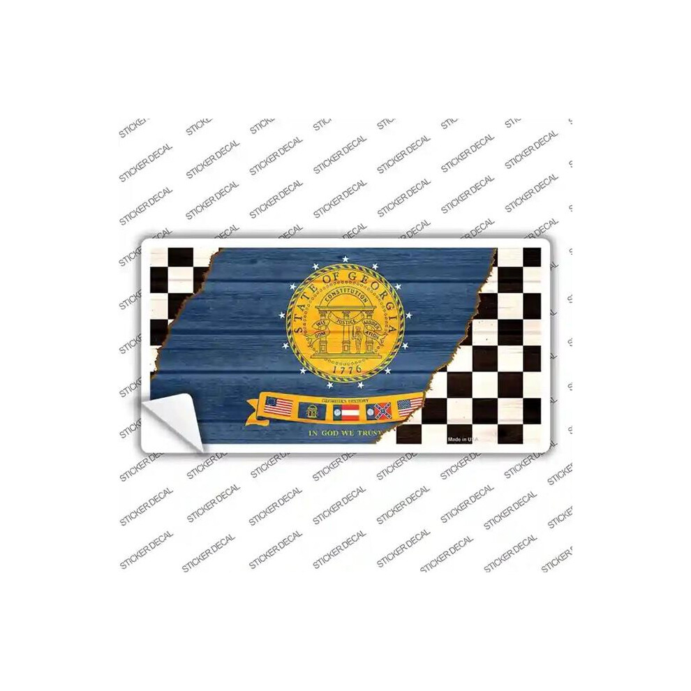Smart Blonde Lp-13695S-Xl Georgia Racing Flag Novelty Sticker Decal - Extra Large 731997957526