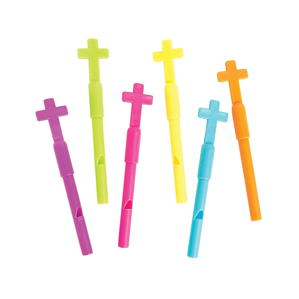 Fun Express - Sifflets religieux en croix - Jouets - Bruiteurs - Kazoos et sifflets - 72 pi  ces