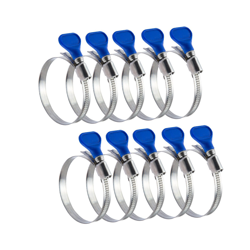 Powertec 70262 2-1/2 Inch Key Hose Clamp Thumb Screw Key Adjustable Stainless Steel Hose Clamps For Dust Collection Dust Collector And Dryer Vent H 843441104742