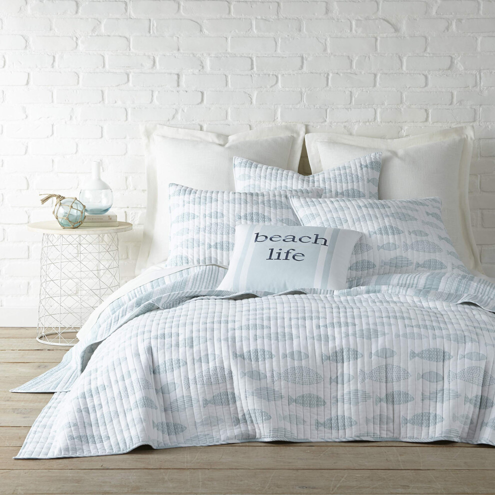 Parure de lit Levtex Home Aqua Breeze pour lit double/queen size, motif animal, 100 % coton, bleu