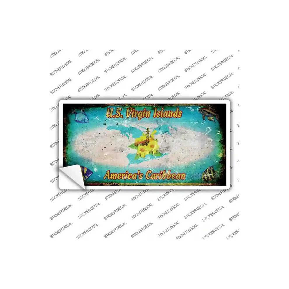 Smart Blonde Lp-8174S-Xl Virgin Island Rusty Novelty Sticker Decal - Extra Large 792636036217