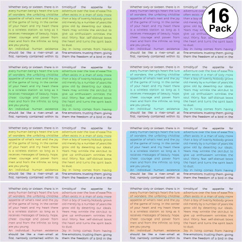 Guided Reading Highlight Strips Colored Overlay Reading Tracking Rulers Helps with Reduce Visual Stress (16 pack) 1