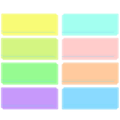 Guided Reading Highlight Strips Colored Overlay Reading Tracking Rulers Helps with Reduce Visual Stress (16 pack)