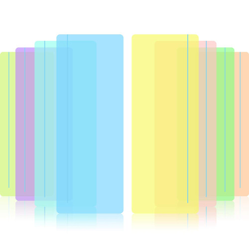 Guided Reading Highlight Strips Colored Overlay Reading Tracking Rulers Helps with Reduce Visual Stress (8 Pack)