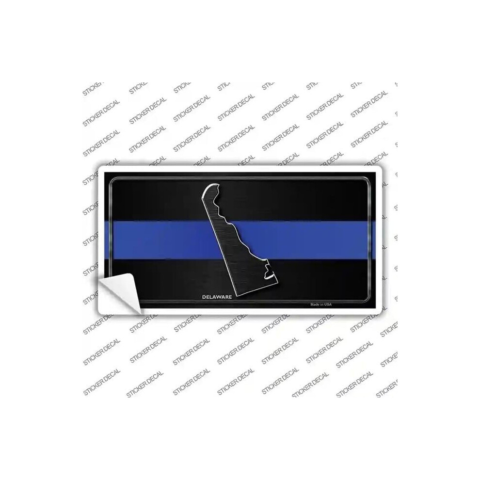 Smart Blonde Lp-8890S-S Delaware Thin Line Novelty Sticker Decal - Small Blue 792636036453