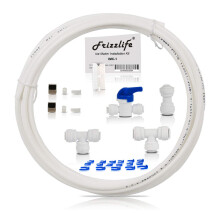 Frizzlife IMC-1 Ice Maker Fridge Water Line Installation Kit Fits for 1/4 & 3/8 Connect Water Filtration System and Reverse Osmosis System