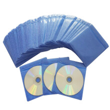 100 Τεμάχια Premium Θήκες CD DVD, Πάχους Διπλής Όψης από Πλαστικό (Μπλε)