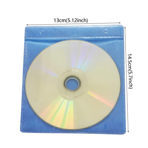100 Τεμάχια Premium Θήκες CD DVD, Πάχους Διπλής Όψης από Πλαστικό (Μπλε) 2