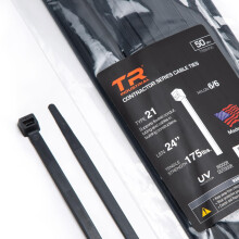 UV-Kabelbinder der TR Industrial Contractor-Serie (50 Stck), 24 Zoll, Typ 21S, hergestellt in den USA