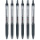 Pilot Pilot Precise V5 RT REFILLABLE & DREACTABLE ROLLING BALL PENNS extra finpunkt 0,5 mm svart paket med 6 1