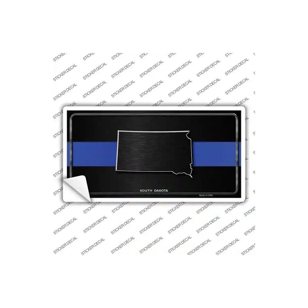 Smart Blonde Lp-8923S-Xl South Dakota Thin Line Novelty Sticker Decal - Extra Large Blue 792636036590