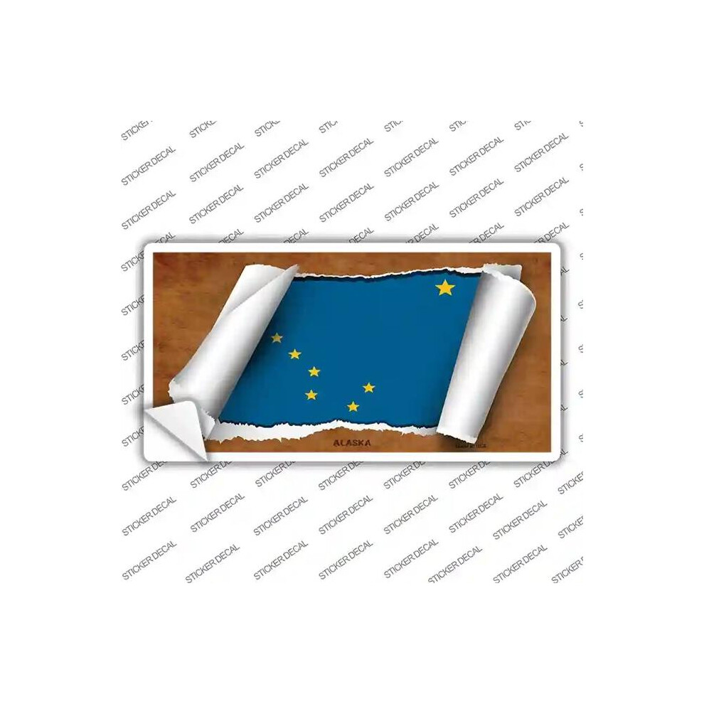 Smart Blonde Lp-9009S-Xl Alaska Flag Scroll Novelty Sticker Decal - Extra Large 792636036699