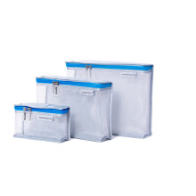 Conjunto de Necessaires MUMI 3 Bolsas Impermeáveis para Produtos de Higiene e Maquilhagem