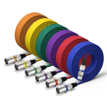 EBXYA XLR Cble 20ft 6 Color Packs - Cble dmx quilibr mle une femme adapte aux microphones Station de radio clairage